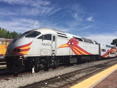 Picture of the Rail Runner Train in New Mexico