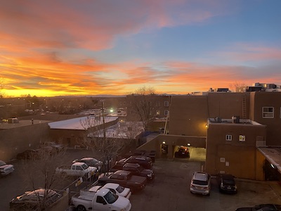 Santa Fe at sunset